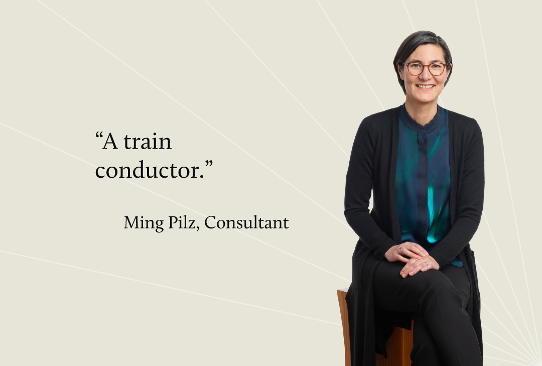 Ming wanted to be a train conductor when she grew up.